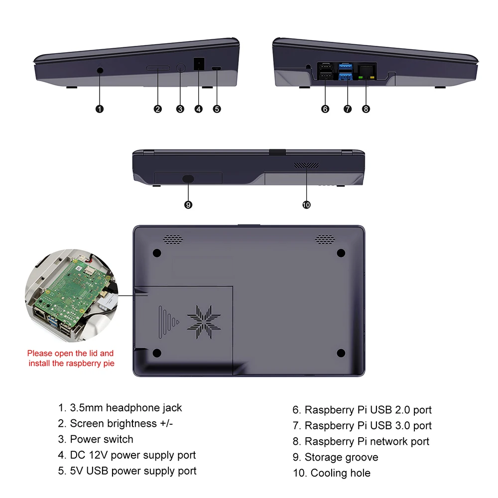 Picture 7: CrowPi 2 11.6 Inch 1920*1080 IPS Screen Raspberry Pi Laptop STEM Programming Python Scratch AI Learning Kit Platform