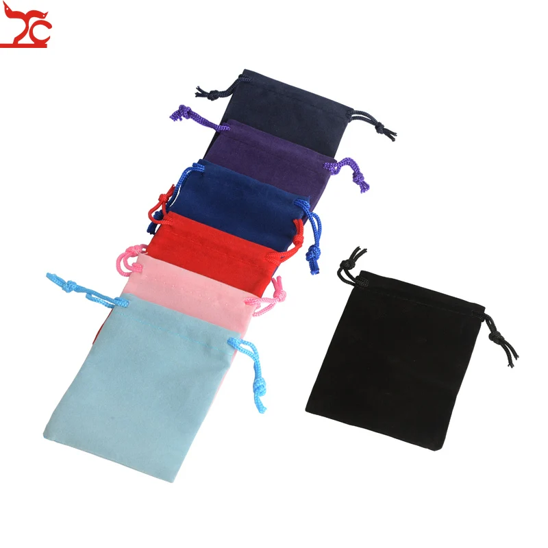 Cheap 100Pcs/lot Velvet Drawstring Pouch Bag/jewelry Bag,christmas Wedding Gift Bags & Pouches De Bijoux Velvet Bag