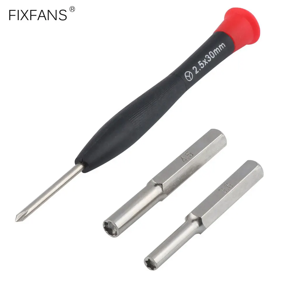 3.8mm 4.5mm Security Screwdriver with 2.5mm Triwing Tripoint Screwdriver for Nintendo NES SNES N64 Games Wii NDS DS Lite GBA