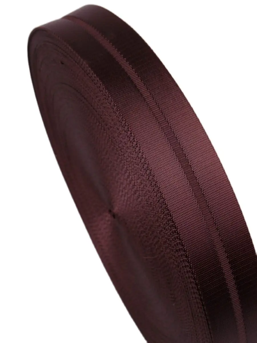 

100% Nylon Webbing Strap 1.5 Inch Coffee Color Middle Striped