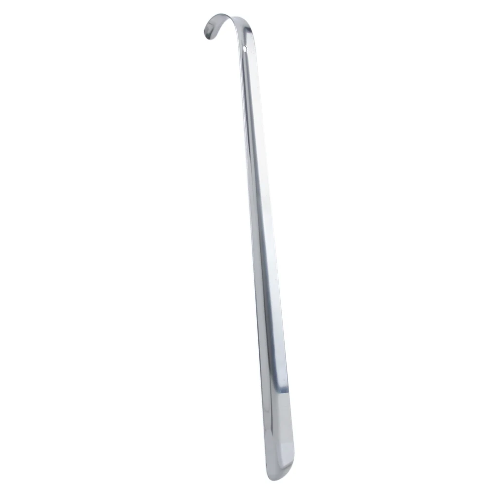 Professional Stainless Steel Long Handle Shoe Horn Lifter Flexible Shoehorn 42cm