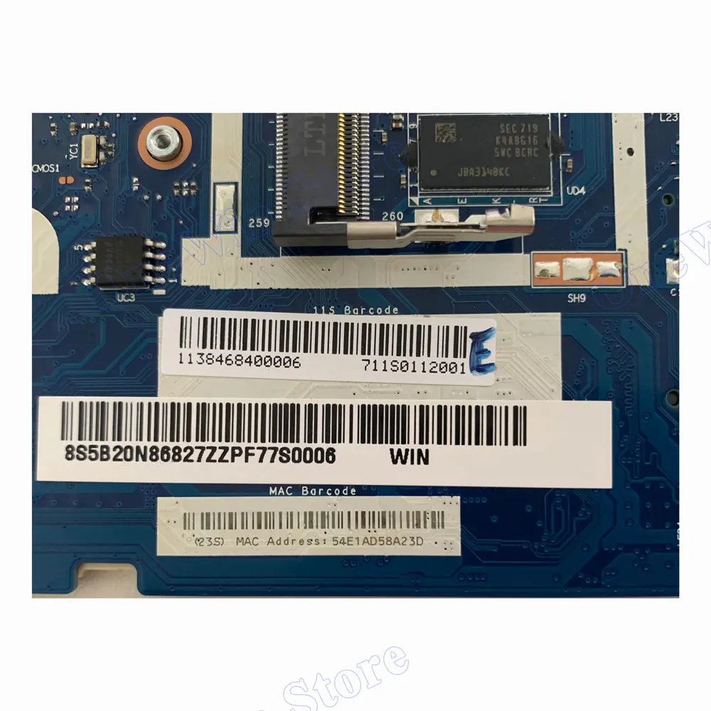 5B20N86827 for 320 Touch-15IKB 80XN Lenovo Ideapad Laptop Integrated Motherboard DG421 DG521 DG721 NM-B241 MB CPU I3-7100 4G RAM