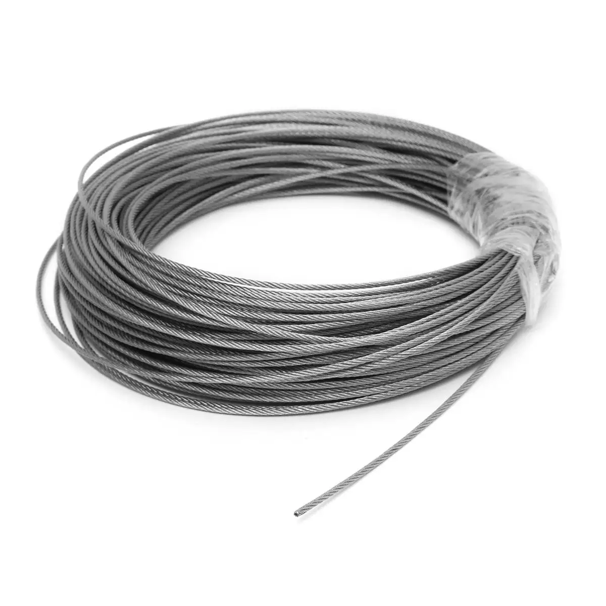 100M 50M304 Stainless Steel 1mm 1.5mm 2mm Diameter Steel Wire bare Rope lifting Cable line Clothesline Rustproof 7X7