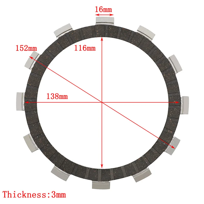 AHL Bakelite Motorcycle Clutch Plates & Steel Friction Plate For Suzuki DR250S VL250 GN250 GN250E GW250 GZ250 TU250 SW-1 NJ45A