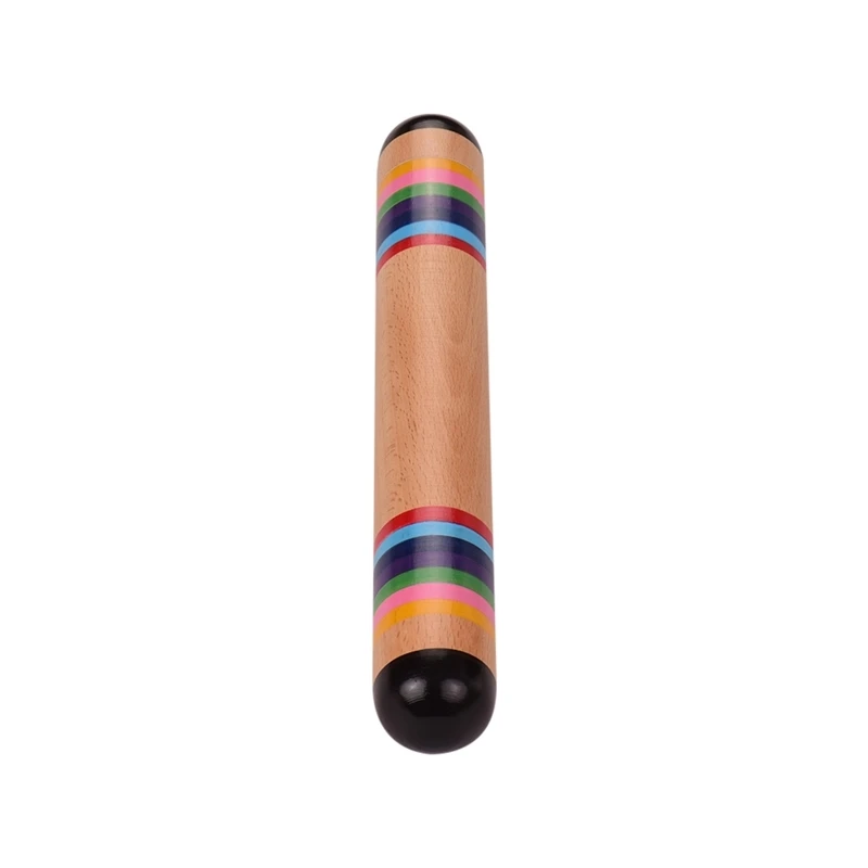 New Wooden Rainstick Rainmaker Rain Shaker Musical Instrument Hight Quality Toy Rainbow Colored for Kids Adults Universal