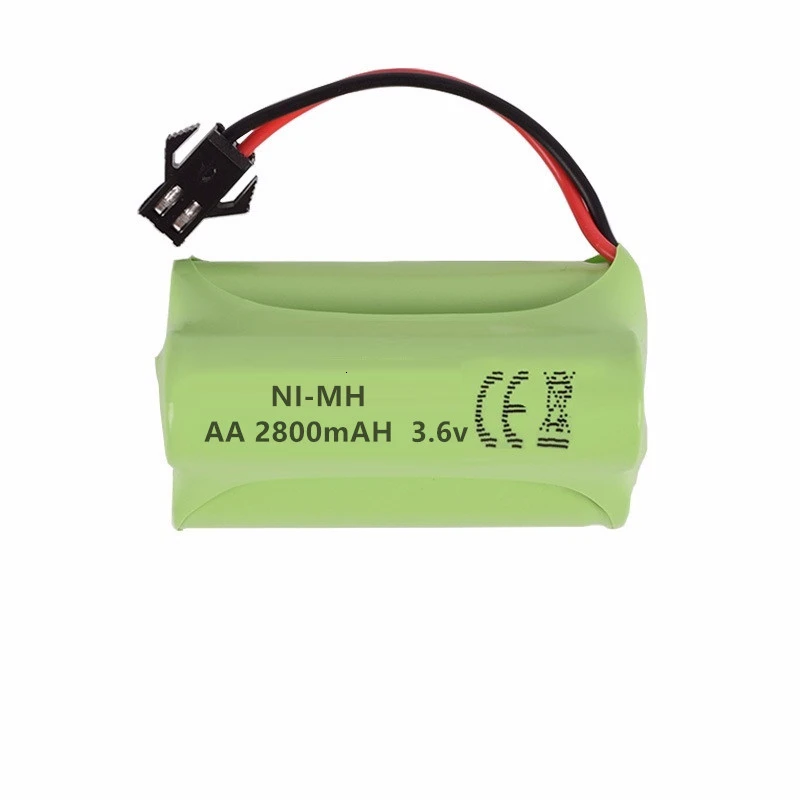 ( T Model ) 3.6v 2800mah NiMH Battery For Rc toy Car Tanks Trains Robot Boat Gun Ni-MH AA 2400mah 3.6v Rechargeable Battery 1Pcs