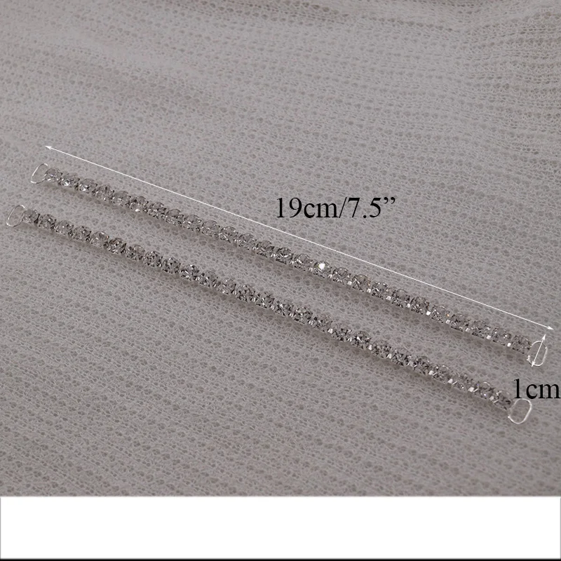 CuiEr 2pcs/lot DIY SS28 Rhinestone Crystal Bikini Women Beachwear Connectors Buckles Chain Clothing Decoration Buckle