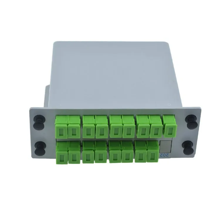 SC APC fiber optical splitter box 1x16, FTTH insert sheet optical coupler SC singlemode simplex plc