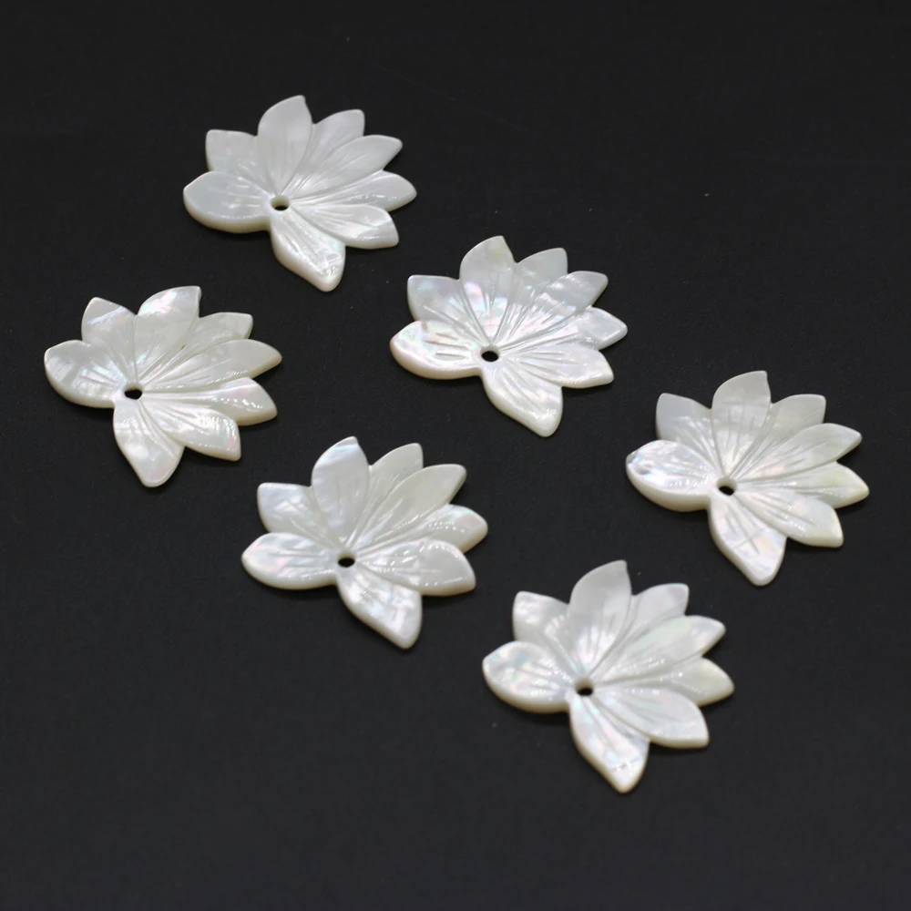 Natural Shell Pendant tree leaves Shaped White Exquisite Charms For Jewelry Making DIY Bracelet Necklace Earrings Accessories