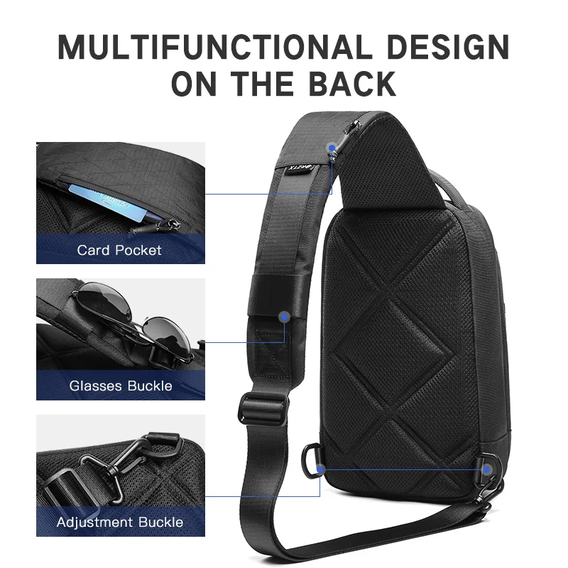 Imagem -05 - Inrnn Novo Design Bolsa de Peito dos Homens à Prova Doxford Água Oxford Bolsas Ombro Moda Esportes ao ar Livre Masculino Crossbody Bolsa do Mensageiro Alta Qualidade