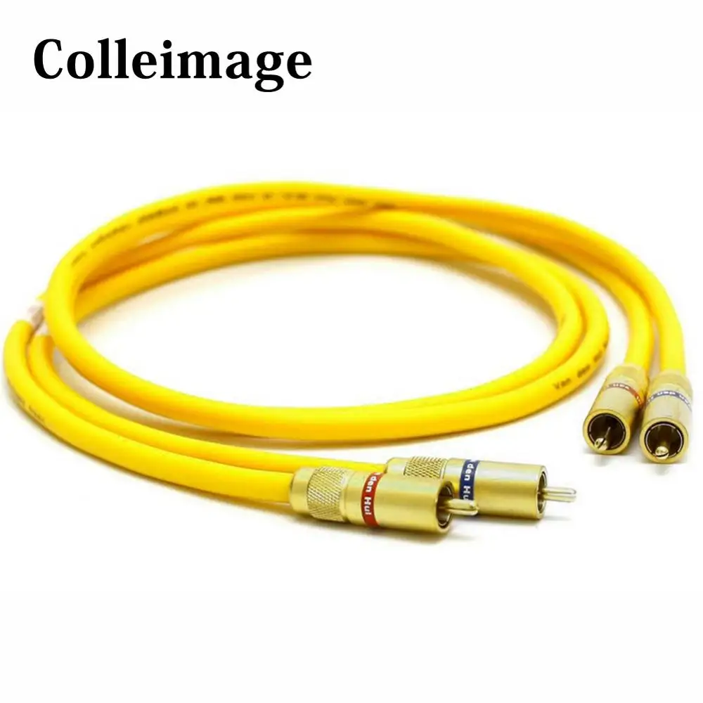 

Colleimage Hifi Van Den Hul VDH Audio Amplifier CD DVD 2RCA Cable High Quality Hifi RCA Male to Male Audio Cable