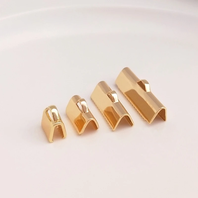 

Plated True Gold Color-Preserving Ribbon Clip Hooks Necklace Clasps DIY Jewelry Making Findings Accessories