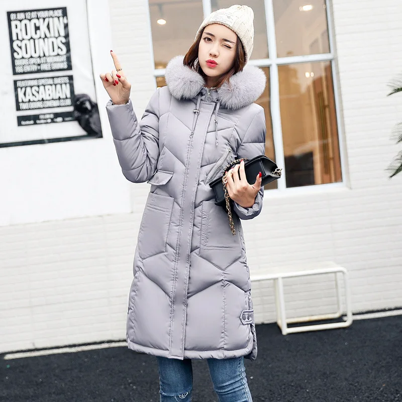 เสื้อแจ็คเก็ตหญิงฤดูหนาวผู้หญิง Hooded หนายาวเสื้อ Plus ขนาด Outwear Parka สุภาพสตรี Chaqueta Feminino LWL1008