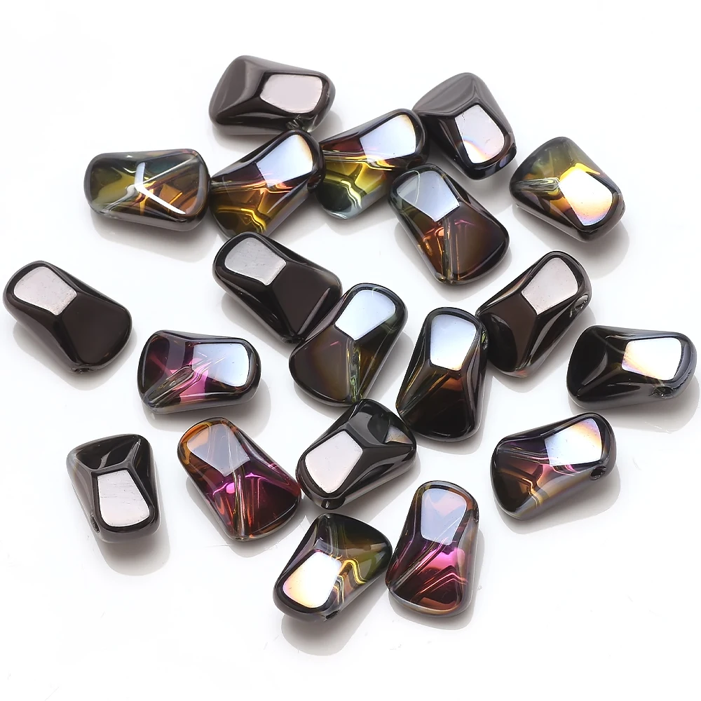 20pcs/lot 10*16 mm Natural Glass Irregular Shape Beads For Crystal Accessories Bracelet DIY Jewelry Making