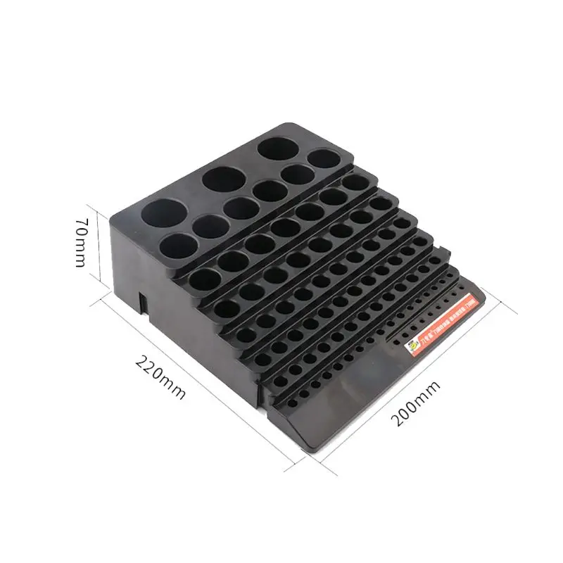 Black Drill Bit Storage Box Milling Cutter Drill Finishing Holder Organizer Case High Quality and Brand New