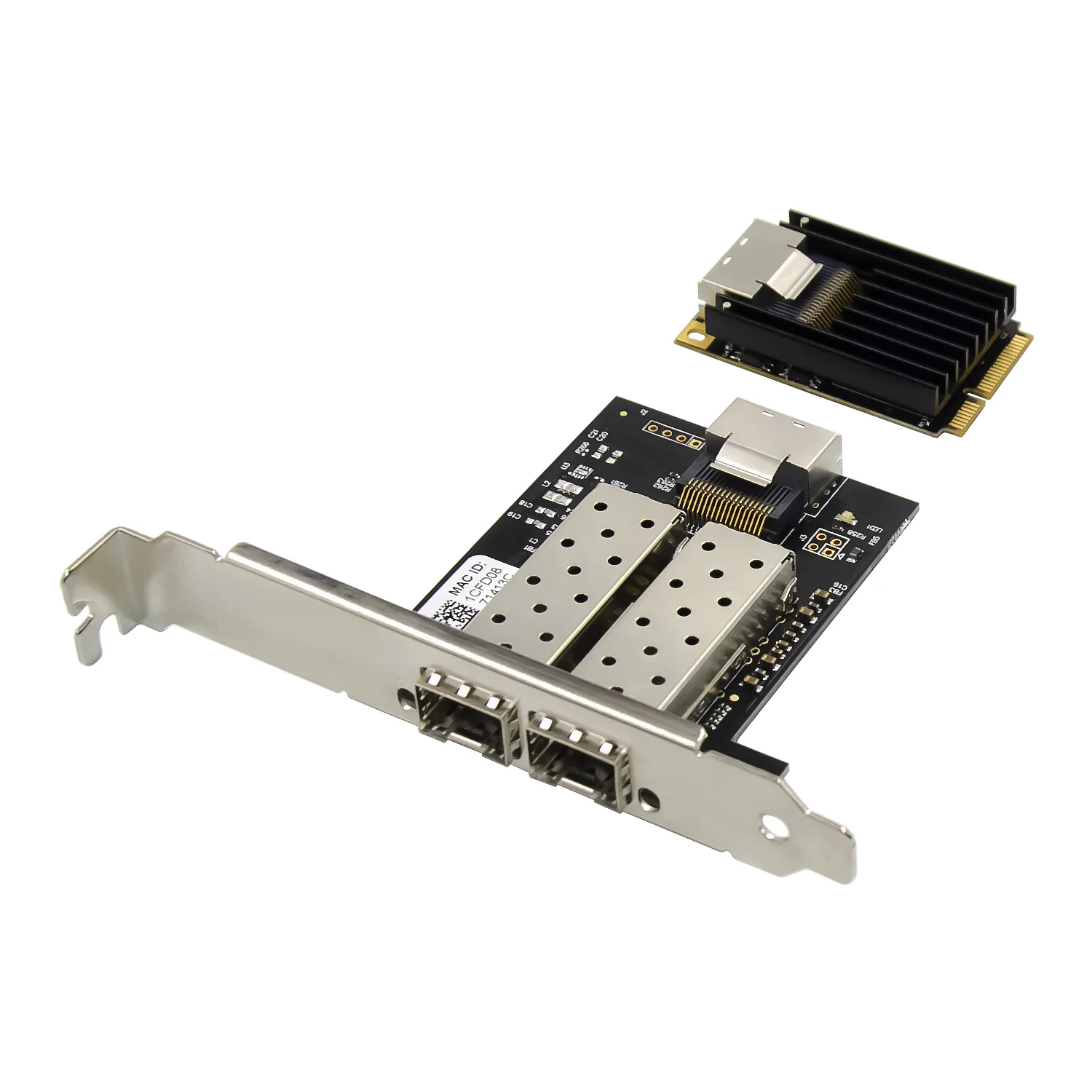 MINI Pci-e to Dual port Gigabit Ethernet Server NIC network card 1000M mini PCIe SFP fiber network card INTEL 350AM2 Chipset