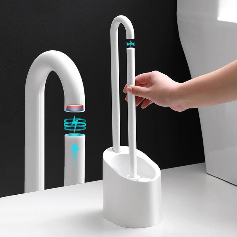 Bathroom Magnetic Cleaning Brush For Toilet Bathroom Accessories Set Long Handle Toilet Brush Holder Cleaning Tool Household Set