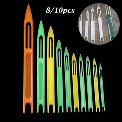 8/10Pcs Random Color Rustproof Plastic Weaving Fishing Netting Needle Mending Repair Net Line Shuttles Equipment Accessories
