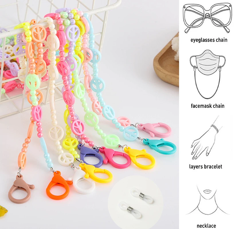 Eyeglasses Chain For Children Candy Color Anti-lost Mask Chain Holder Neck Strap Cord Sunglasses Lanyards Eyewear Jewelry Gift