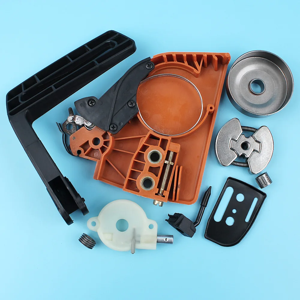 Chain Brake Sprocket Cover Clutch Drum Oil Pump Kit For Husqvarna 136 137 141 142 Chainsaw Handle Guard Worm Gear Bar Plate image 4