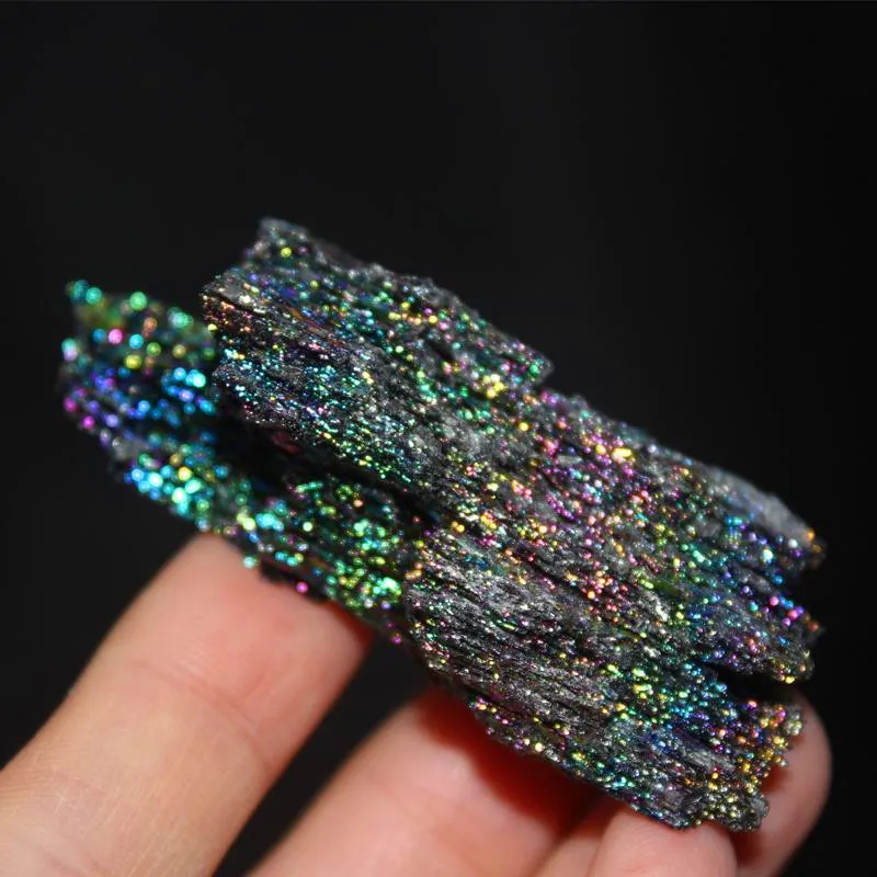 Rare Colorful Ore Small Pieces of Silicon Carbide Mineral Crystal Stone Ornaments Teaching Specimen Fish Tank Home Decoration