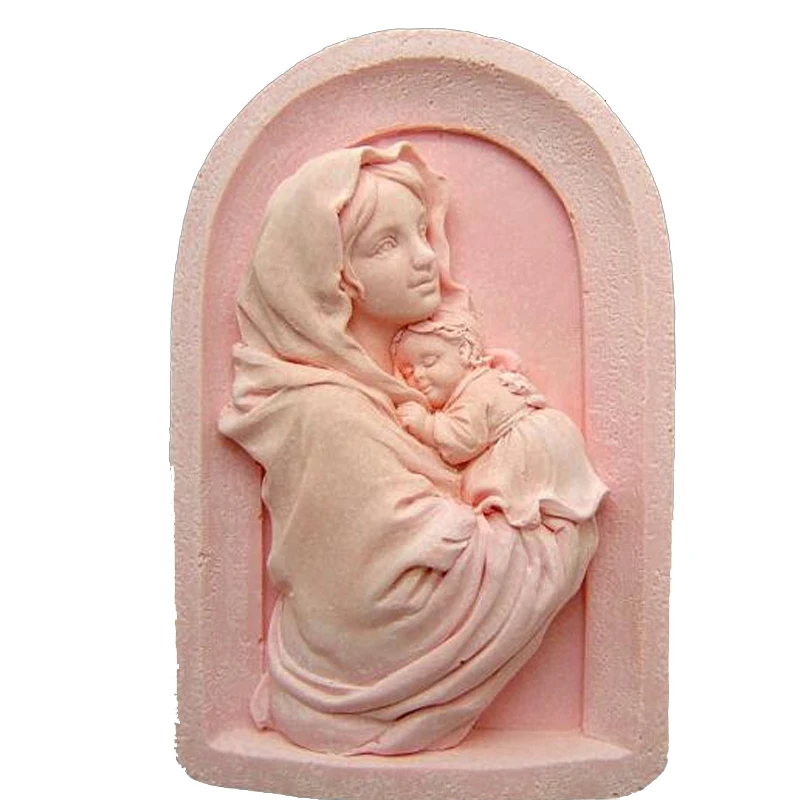 2D Silicone Soap Mold Handmade Soap Making Cake Decoration Mold - Mother & Baby Moulds PRZY Eco-friendly