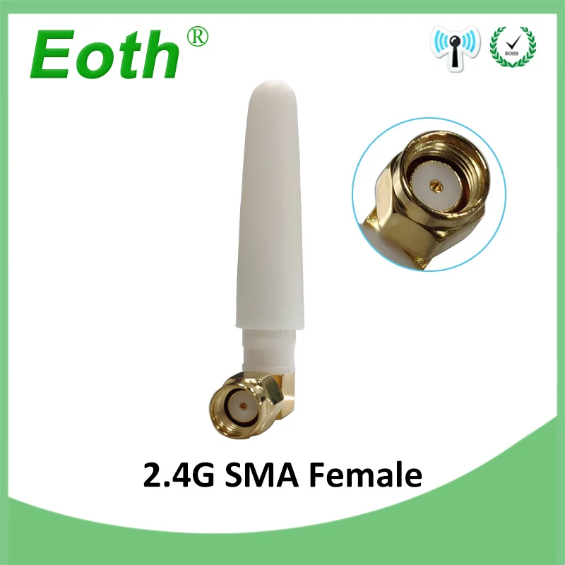 

EOTH 2.4g antenna 1p 2p 2dbi sma female wlan wifi 2.4ghz antene pbx iot module router tp link signal receiver antena high gain