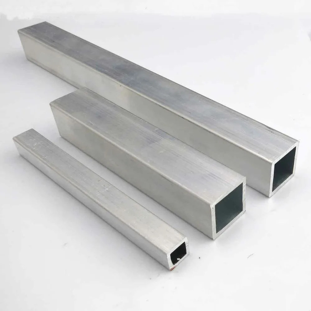 6063 Square Metal Aluminium AL Tube Pipe 10x10mm 20x20mm Customized Length DIY Material for Model Part Accessories DIY Car Frame