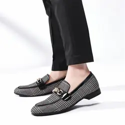 Men Casual Shoes Brand Leather Slip on Loafers Wedding Party Men's Dress Shoes