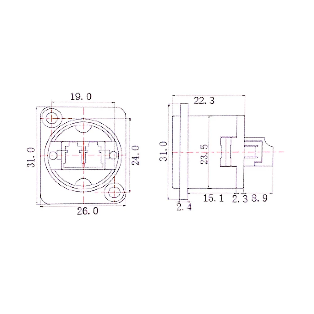 4Pcs/Lot Female LC Fiber Coupler Connector D-type LC Fiber Straight Connector Network Interface  Extension Tools