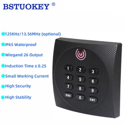 Controlador de acesso para porta com senha de teclado, leitor de cartão de id ic 26 34 125khz 13.56mhz