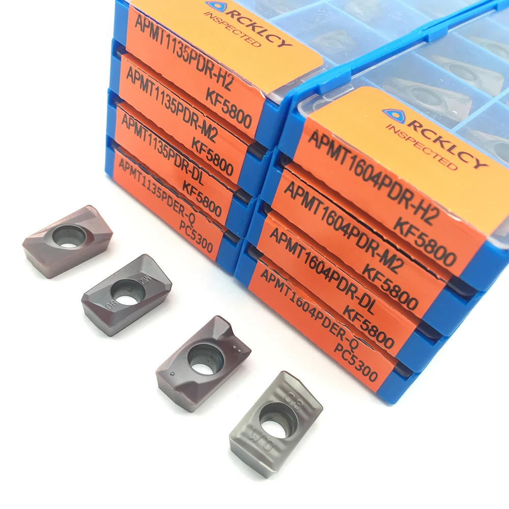 10PCS APMT1135 APMT1604 H2 M2 KF5800 PC5300Carbide inserts face mill turning tools  Cutter Milling CNC Tools