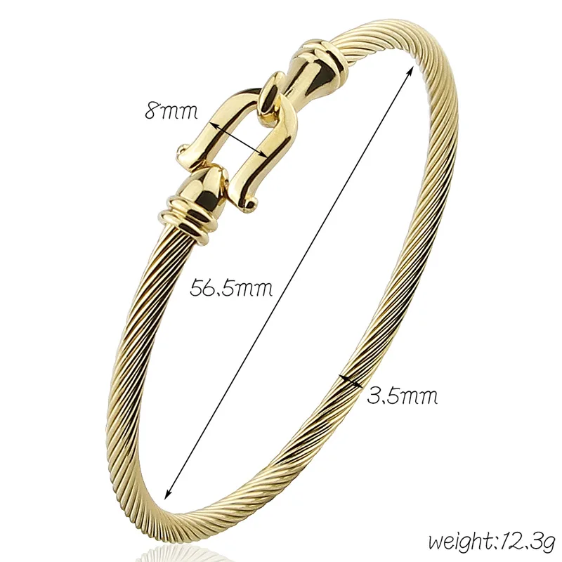 Best Selling Stainless Steel Twisted Wire Bracelet Female Love Bracelets, Party Gifts, Jewelry Wholesale
