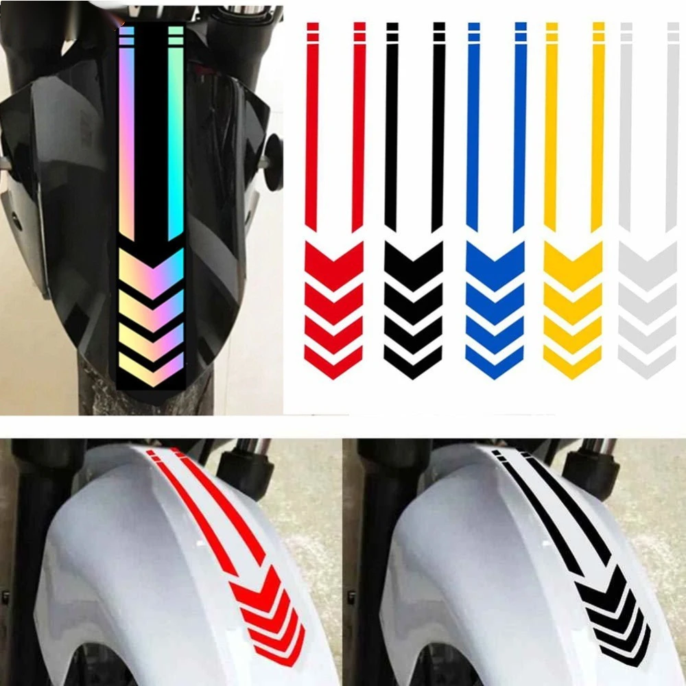 Reflective Motorcycle Garland Racing  Mudguard Stickers Modified Decorative Waterproof Vinyl Decal Accessories Decoration