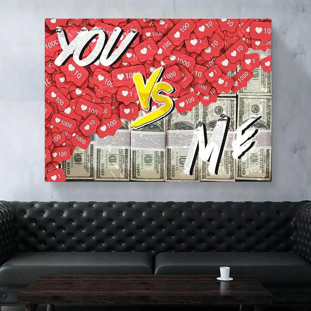 Home Decor Wall Art Canvas Nordic Poster Label With Money Wall Painting Picture Posters And Prints Living Room New Hot Sale