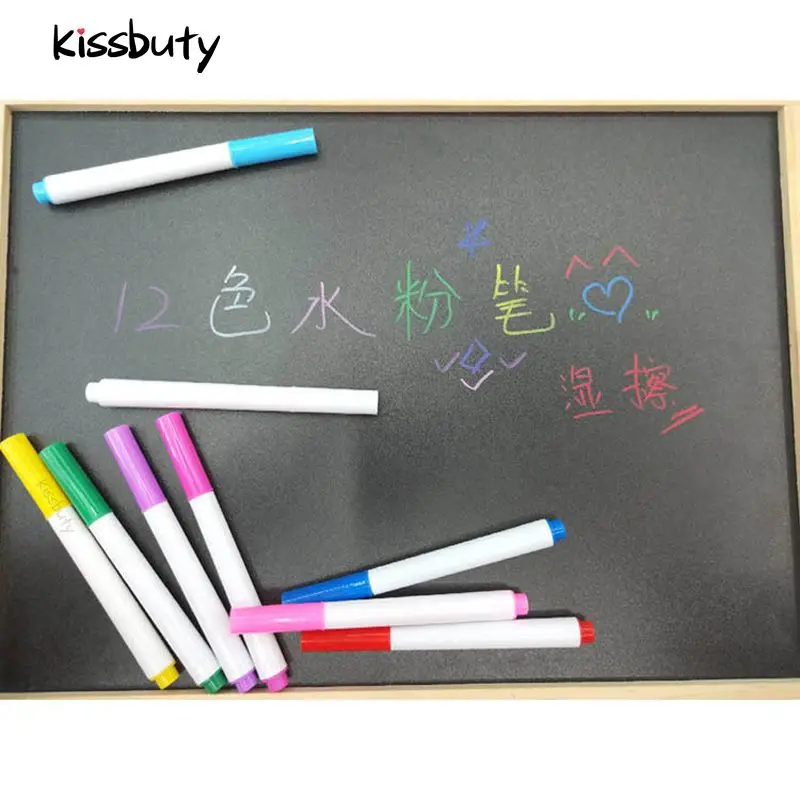 50-420Pcs/Set White Liquid Chalk Pen Marker Water-Based Erasable Pen Glass Windows Electronic Blackboard Window White Pen