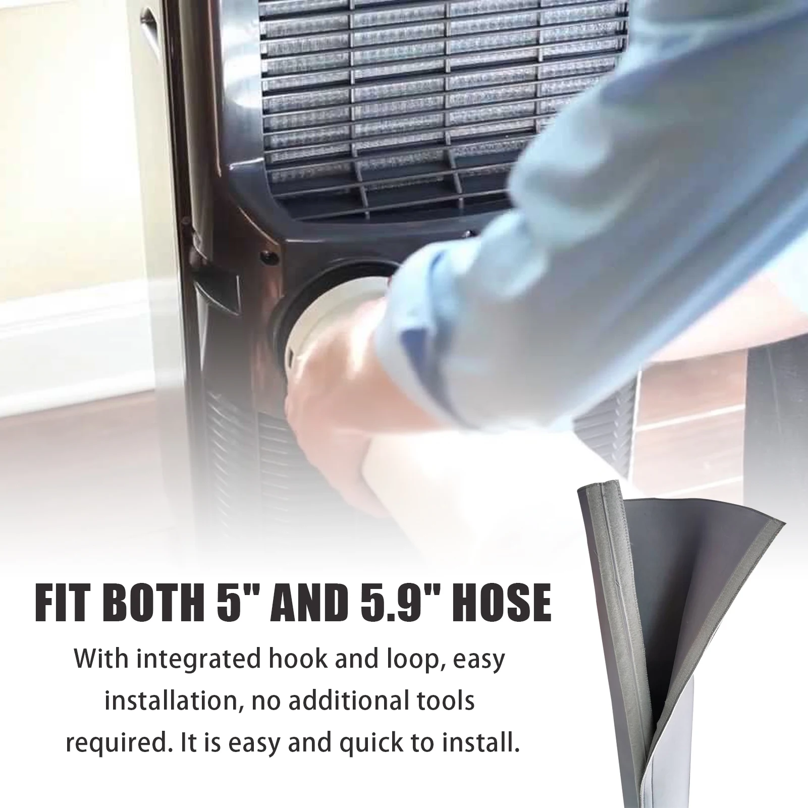 59 In Portable Air Conditioner Hose Cover Insulated Ac Hose Sleeve Air-conditioning Exhaust Hose Insulation usefulness