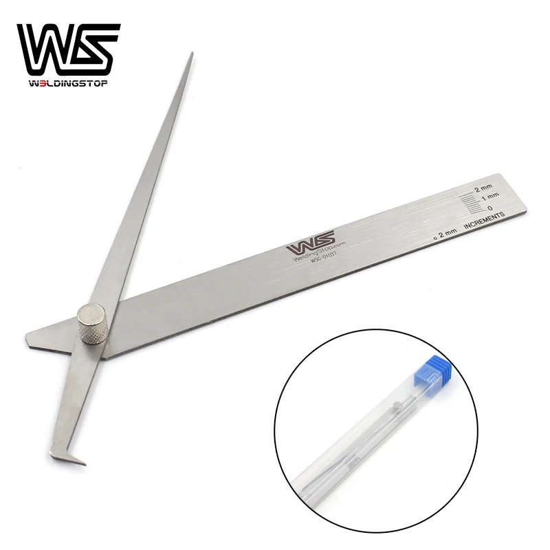 MINI V-WAC Welding Pit Undercut precise inspection Gauge 0-2mm 0.2mm Increment measuring tools