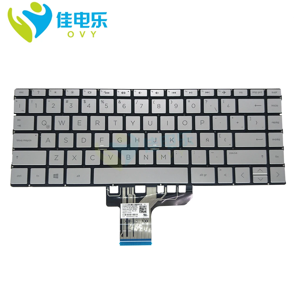 Latin Fit Spain Keyboard Backlight For HP Pavilion 13-AN 13-AN0010NR 13-AN0012LA Laptop Keyboard Backlit 9Z.NECBQ.A1E NSK-XBABQ