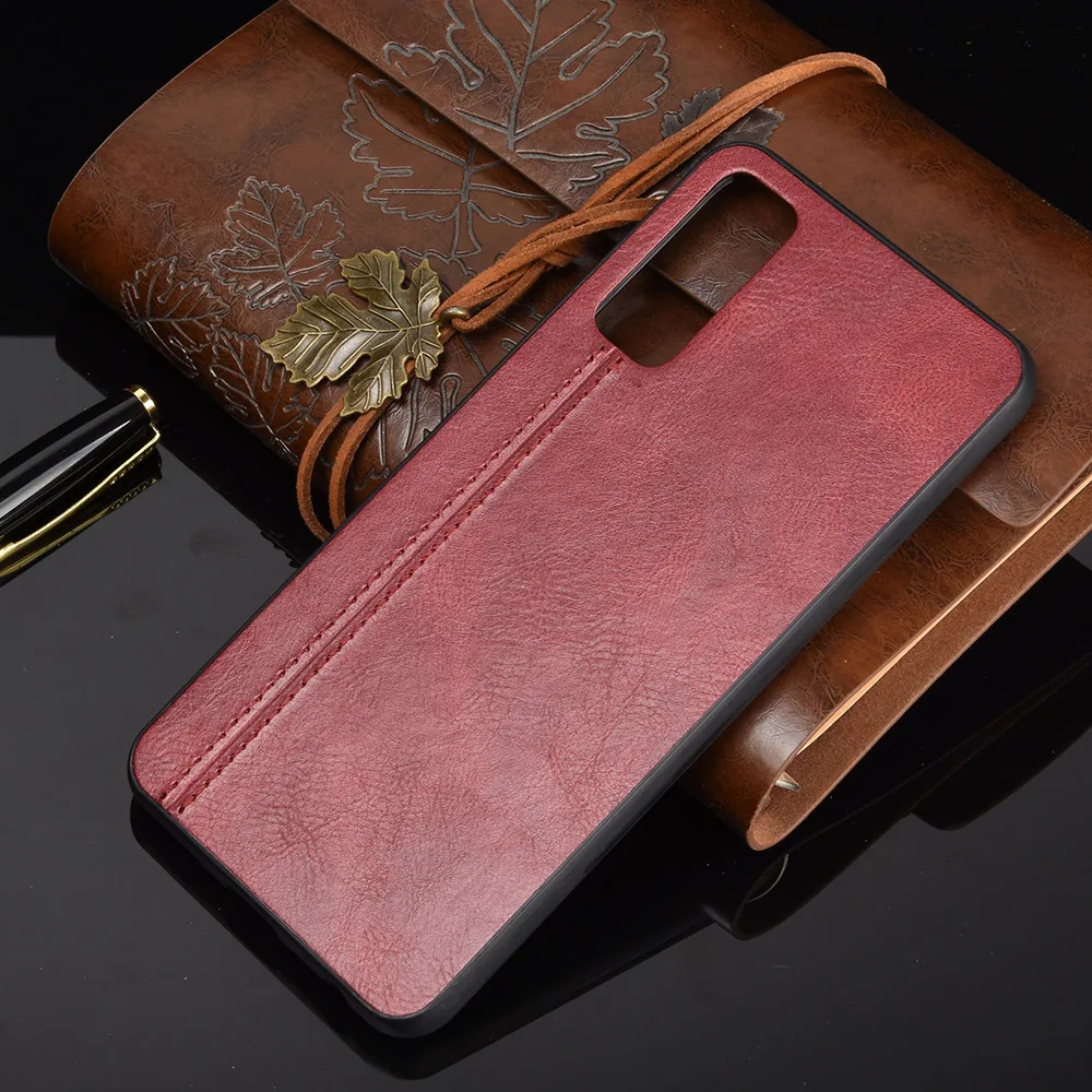 For Huawei Enjoy Z 5G EnjoyZ DVC-AN00 Case Suture Calfskin Soft Edge PU Leather Hard Phone Cover For Huawei Enjoy Z Back Case