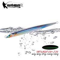 Hunthouse Fishing Metal Jig Lure Real Cutlassfish Shore Slow Cast Jigging 40g/60g/90g/120g/180g Sinking Bluefish Spinning Tackle