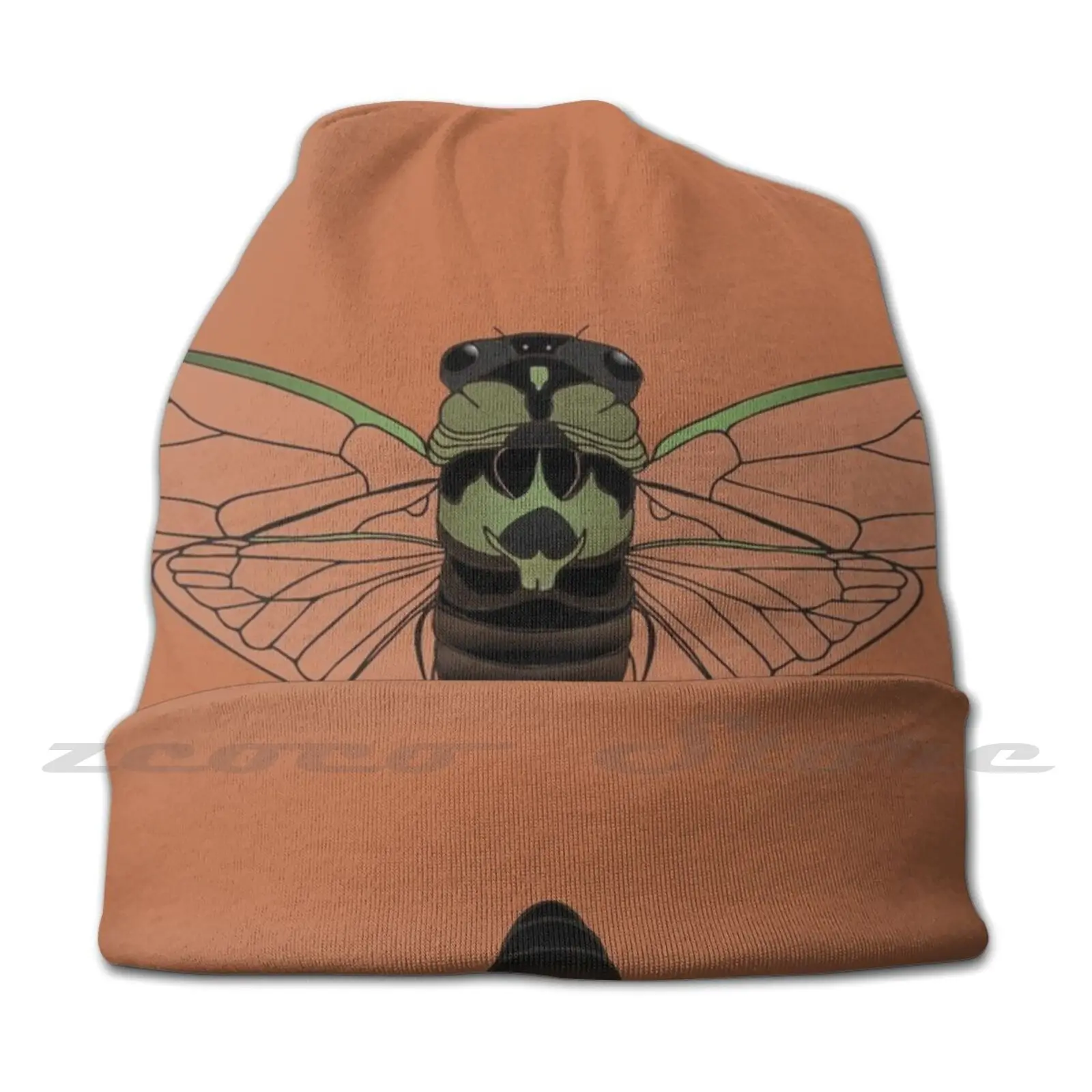 Cicada Diy Pullover Cap Knit Hat Plus Size Keep Warm Elastic Soft Dog Day Cicada Cicada Insect Wildlife Nature