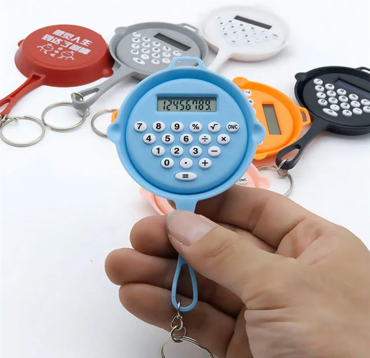 8 digital  multi-color Portable Mini Keychain student Calculator