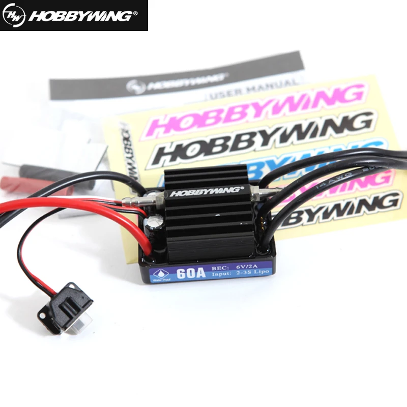 Hobbywing SeaKing 60A/120A/180A V3 Waterproof Brushless ESC RC motor ESC 6V 2-6S BEC Untuk RC Boat Electronic Speed Controller