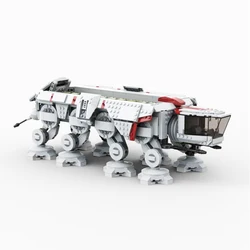 MOC Building Blocks Republic Open Transport, At-ot Walker Armored Vehicle, Sapce - All Terrain War Weapon, Toy gift