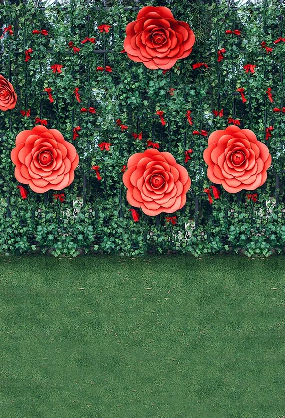 Garden rose fence backgrounds kids outdoor photo vinyl marriage photography backdrops for photo Studio props fotografia CM-7260