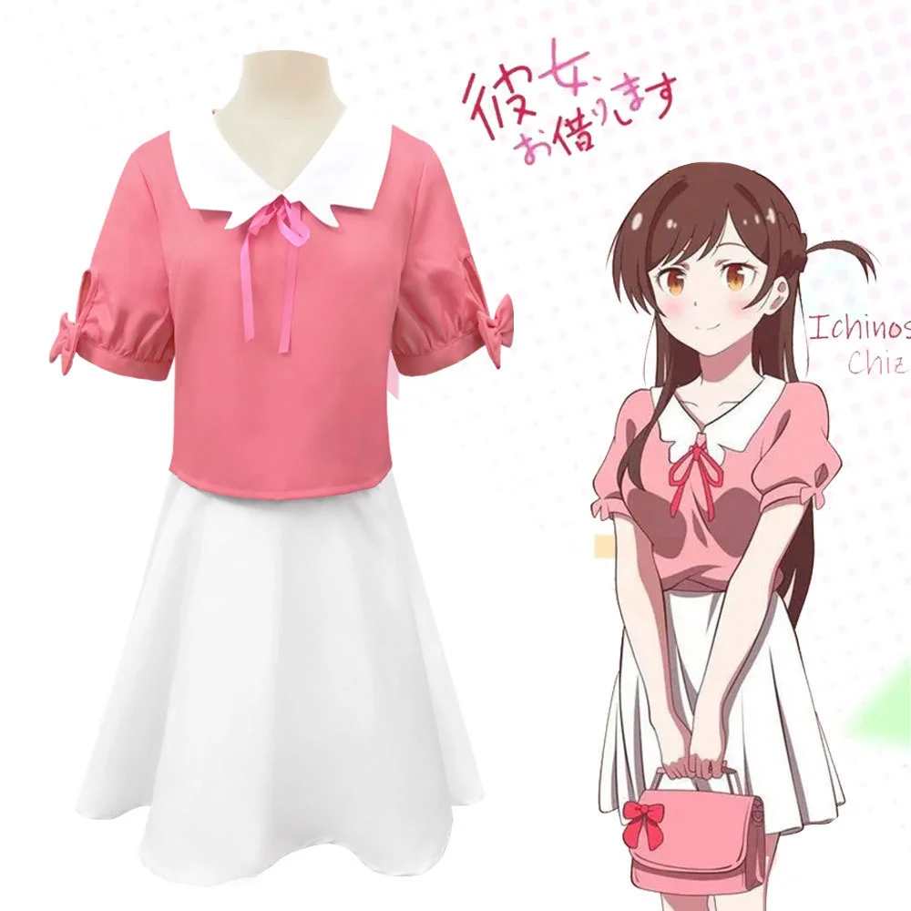 Anime Rent A Girlfriend Kanojo okarishimasu Ichinose Chizuru Mizuhara Chizuru Cosplay Costume Uniform Set for Halloween Party