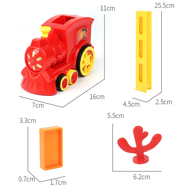 Building Blocks Toys Electric Automatic Licensing Display Domino Car Small Train Block Toy Game Educational Toy For Kids Gift