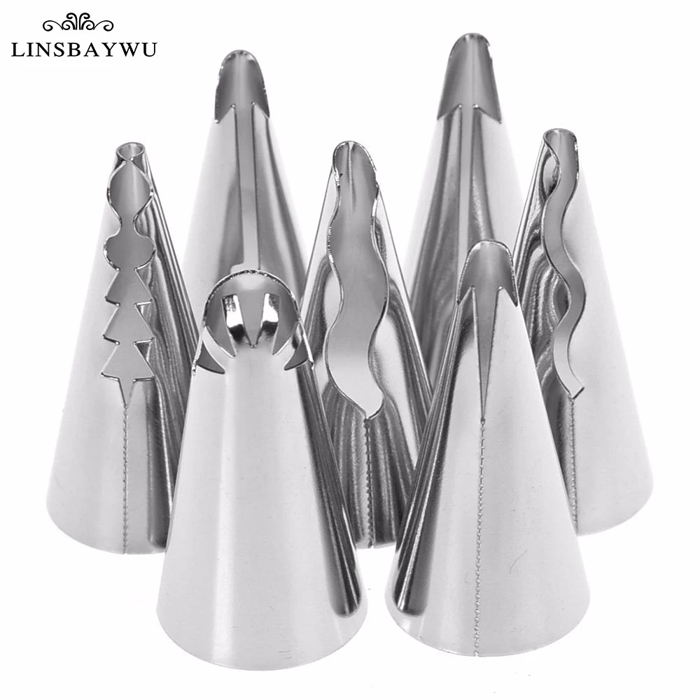 LINSBAYWU 7pcs/set Wedding Nozzles Pastry Puff Skirt Icing Piping Nozzles Pastry Decorating Tips Cake Cupcake Decorator Tool Hot