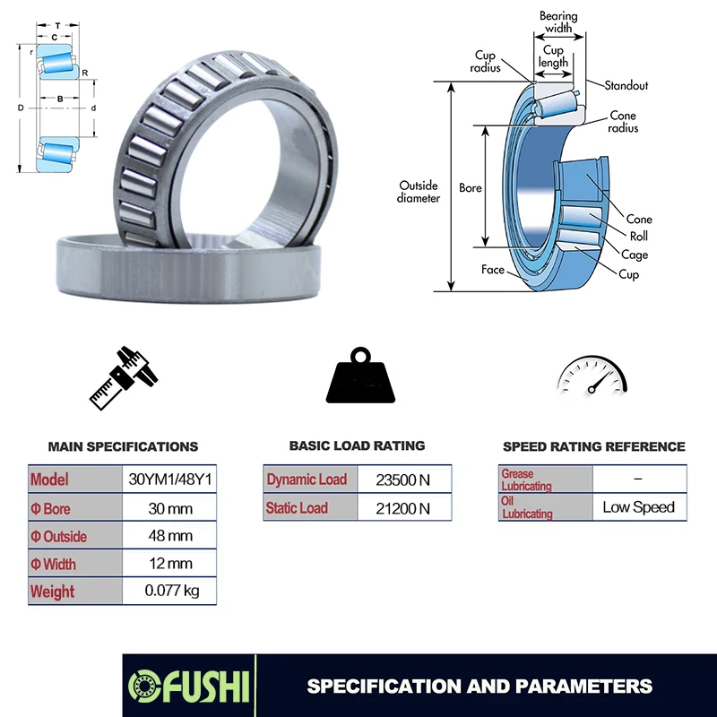 30YM1/48Y1 Steering Head Bearing 30*48*12 mm 304812 Tapered Roller Motorcycle Bearings For Column Izh Jupiter Izh Planeta